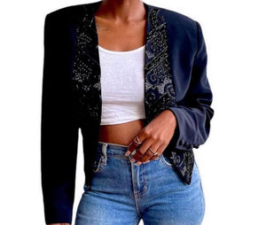 Black “In Sequins” Blazer