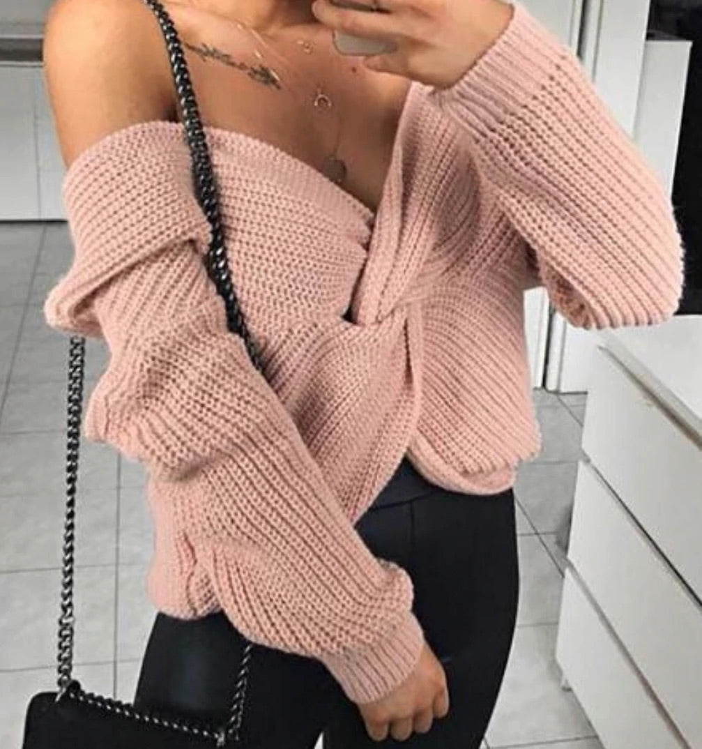 Tan “Too Cozy” Knitted Sweater
